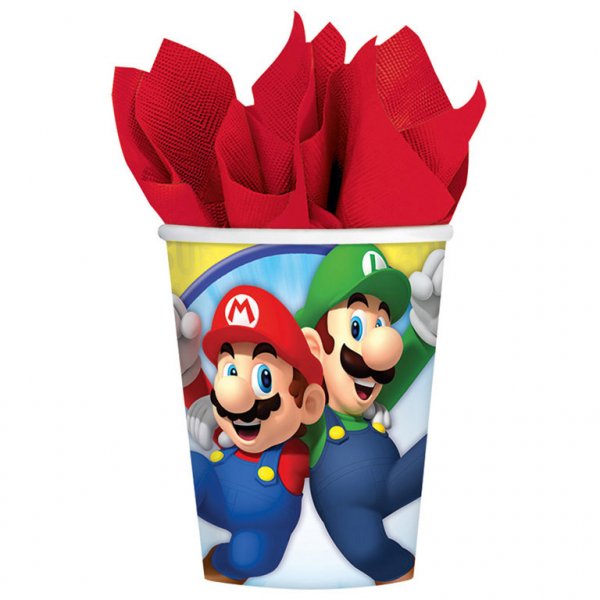 VASOS SUPER MARIO BROS 8U