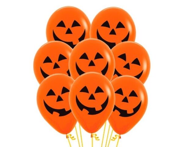 GLOBOS LATEX CALABAZA NARANJA 30CM 12UNIDADES