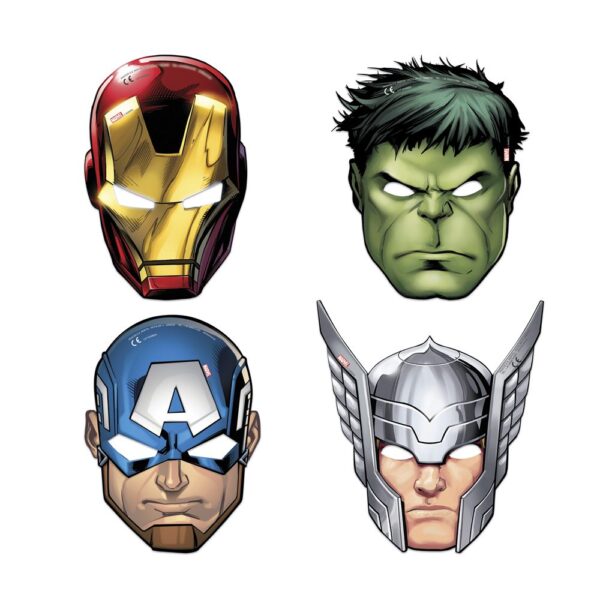 PACK 6 CARETAS AVENGERS