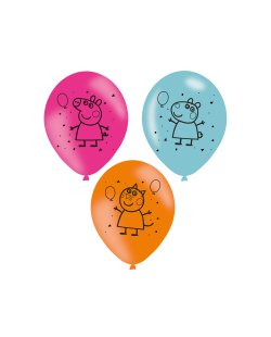 PEPPA PIG GLOBO LATEX 28CM 6U