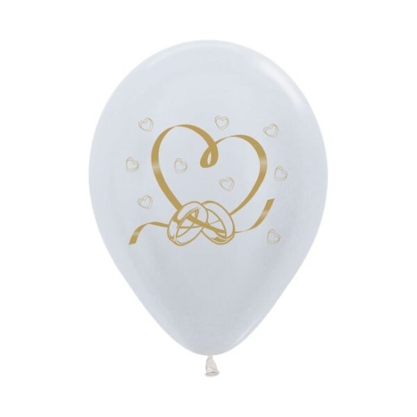 GLOBO LATEX MI BODA BALNCO 30CM 12U