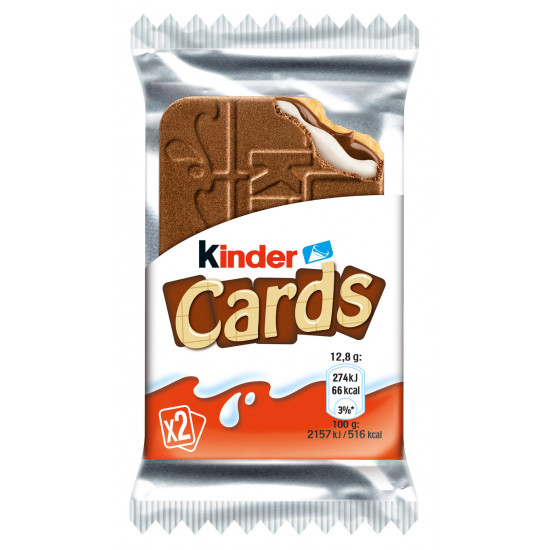 KINDER CARDS 25.6GR UNIDAD