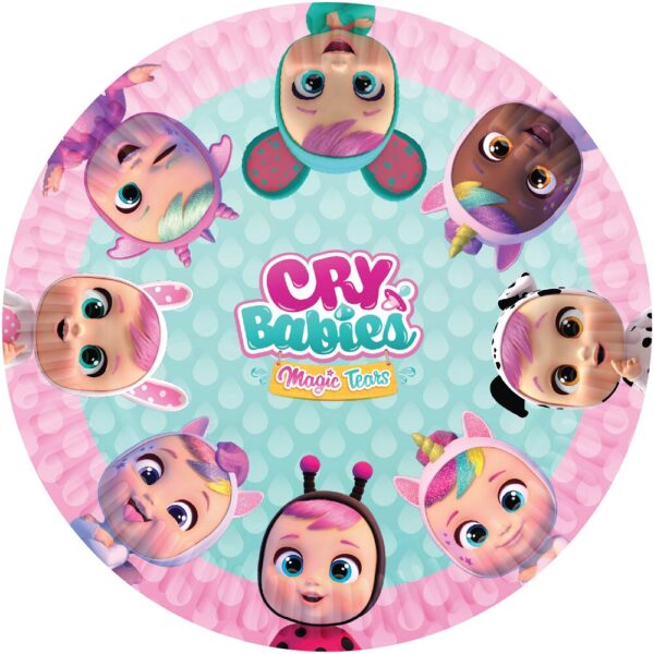PLATOS BEBES LLORONES 23CM 8U