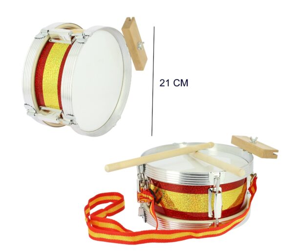 TAMBOR CROMADO 21CM ESPAÑA