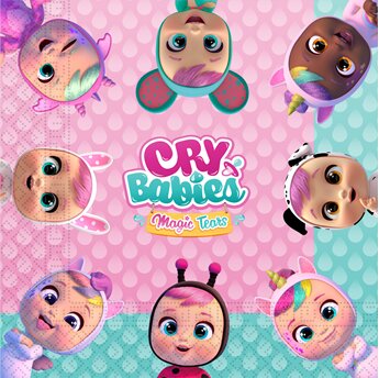 SERVILLETAS BEBES LLORONES 20U