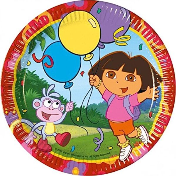 PLATOS DORA LA EXPLORADORA 23CM 10U