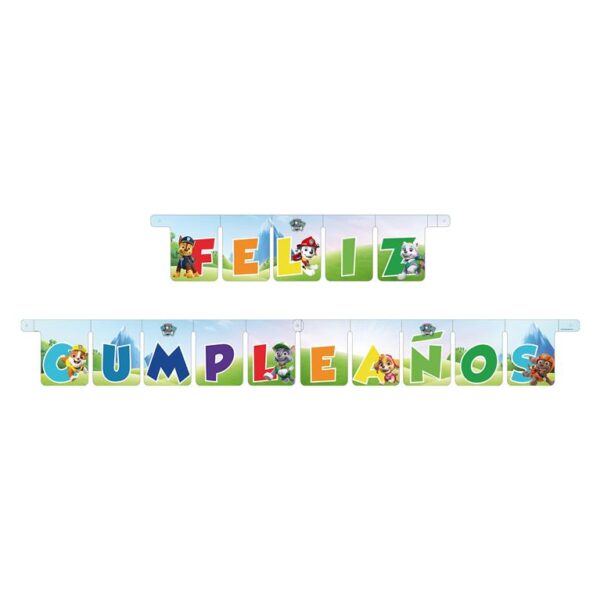 GUIRNALDA FELIZ CUMPLEAÑOS PATRULLA CANINA 2.1M
