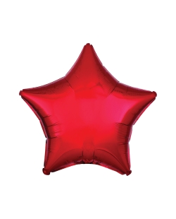ESTRELLA ROJO METAL GLOBO 48CM