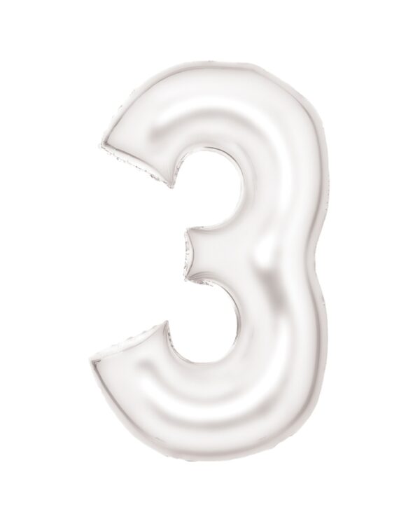 NUMERO 3 BLANCO SEDA 86CM