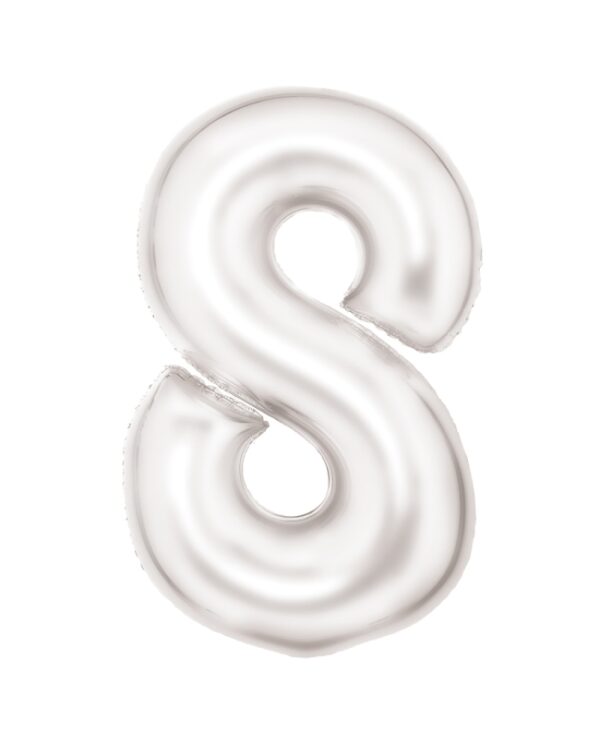 NUMERO 8 BLANCO SEDA 86CM