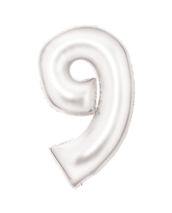 NUMERO 9 BLANCO SEDA 86CM