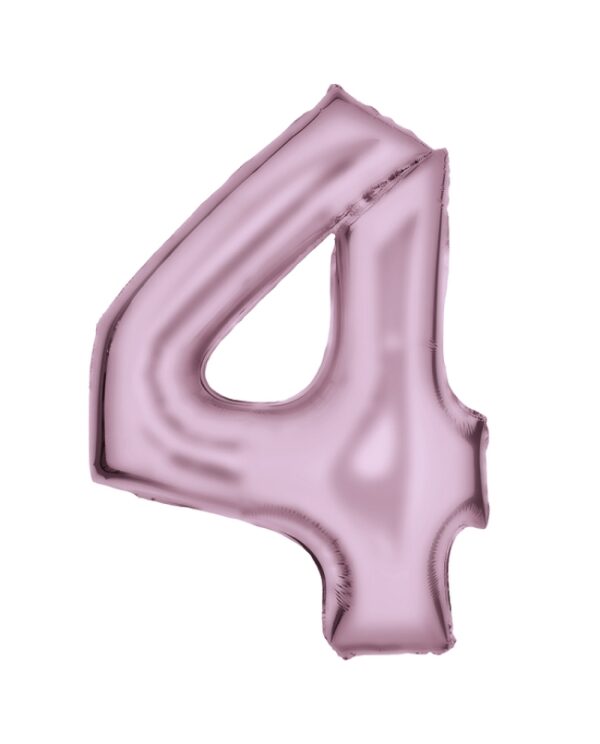 NUMERO 4 ROSA PASTEL 86CM