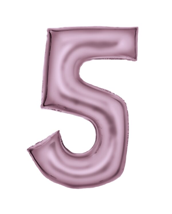 NUMERO 5 ROSA PASTEL 86CM