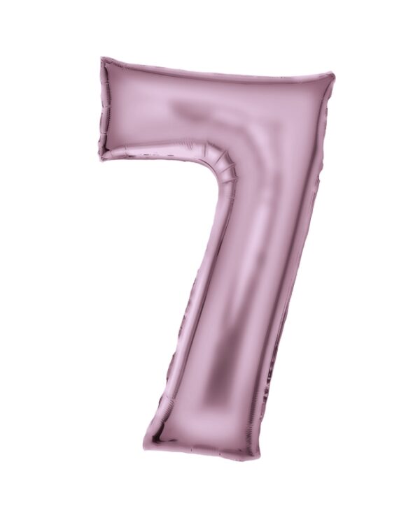 NUMERO 7 ROSA PASTEL 86CM