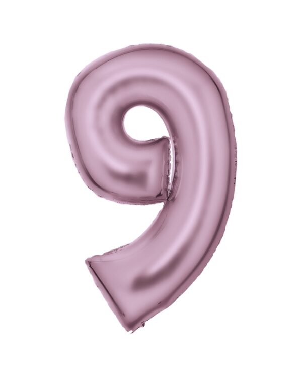 NUMERO 9 ROSA PASTEL 86CM