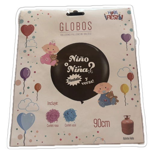 GLOBO LATEX REVELACION BOY/GIRL UNIDAD