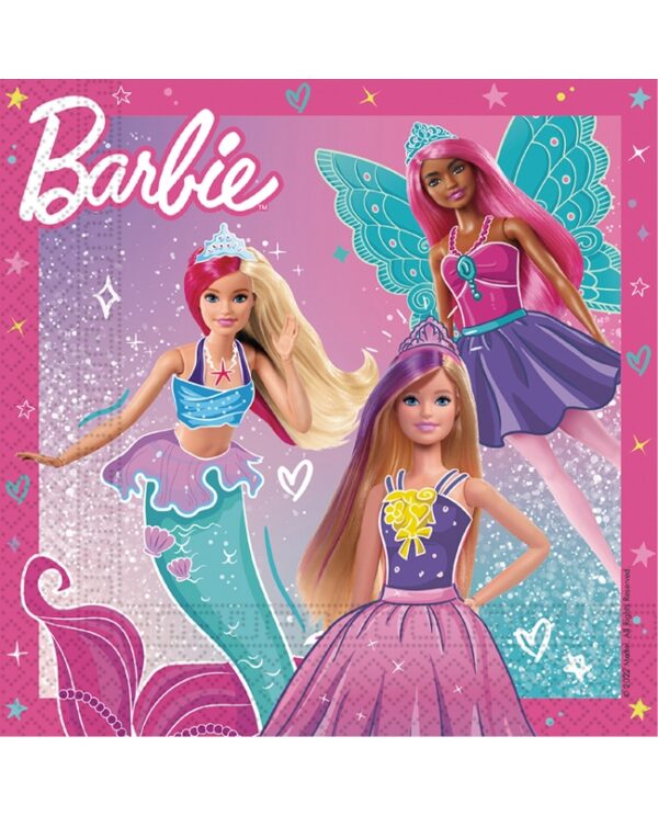 SERVILLETAS BARBIE 20U