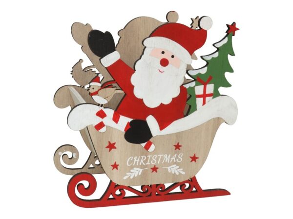 FIGURA SANTA TRINEO XMAS 18X10CM