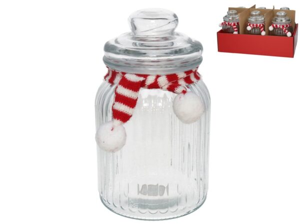 TARRO CON TAPA NORA DECORADO BUFANDA 900ML