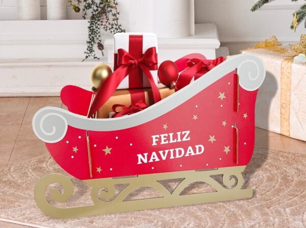 TRINEO PORTAREGALOS 47X28X25,5CM.